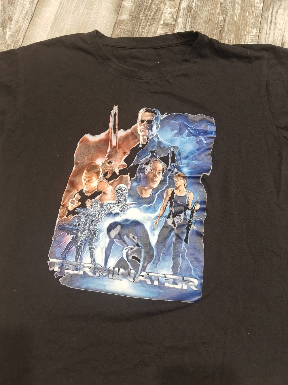 Black Terminator Graphic Tee - Classic Movie Print